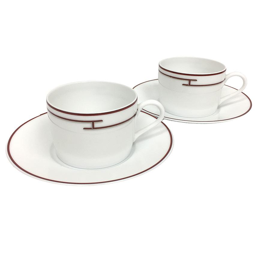 HERMES セール エルメス Rhythm リズム カップ&ソーサー 2客 HERMES セール エルメス Rhythm リズム カップ&ソーサー 2客