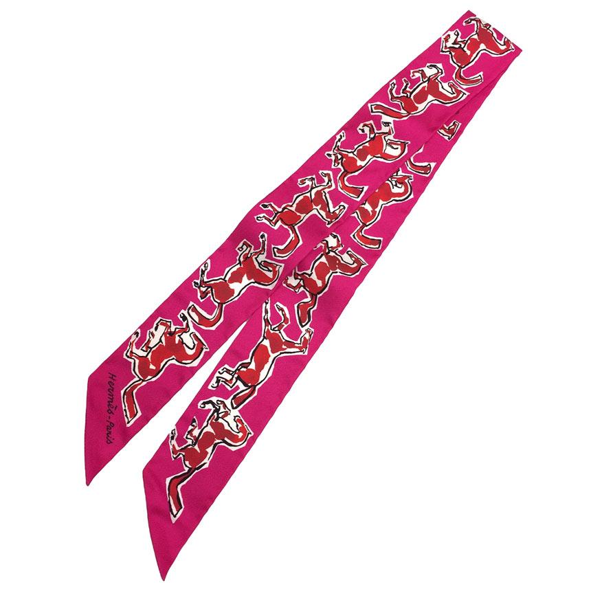 HERMES セール エルメス Twilly ツイリー Chevaux En Liberte 自由の馬  