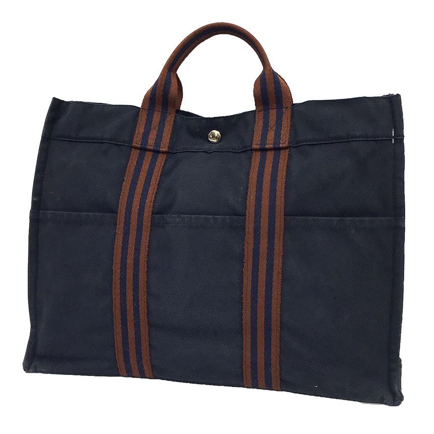 セール HERMES エルメス フールトゥMM トートバッグ キャンバス 