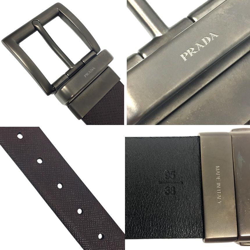 PRADA セール プラダ レザー ベルト メンズベルト サイズ95/38 PRADA セール プラダ レザー ベルト メンズベルト サイズ95/38