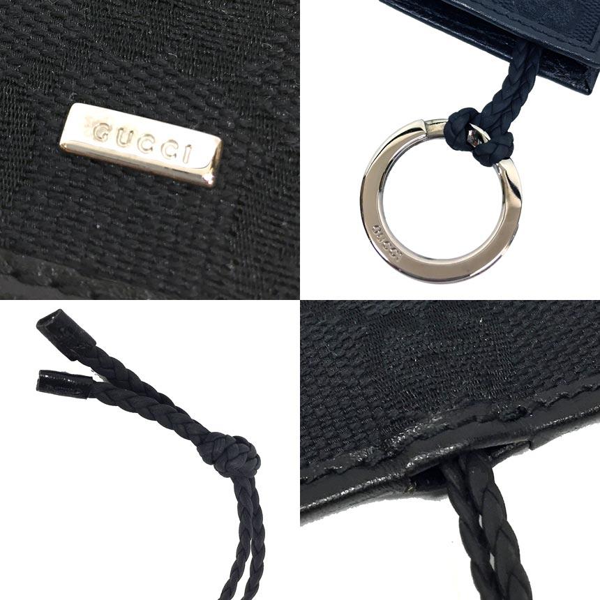 GUCCI セール グッチ GGキャンバス ネックストラップ キーリング 