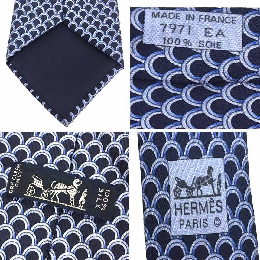 HERMES セール 全国送料無料 エルメス ネクタイ 青海波文様 人気 HERMES セール 全国送料無料 エルメス ネクタイ 青海波文様 人気