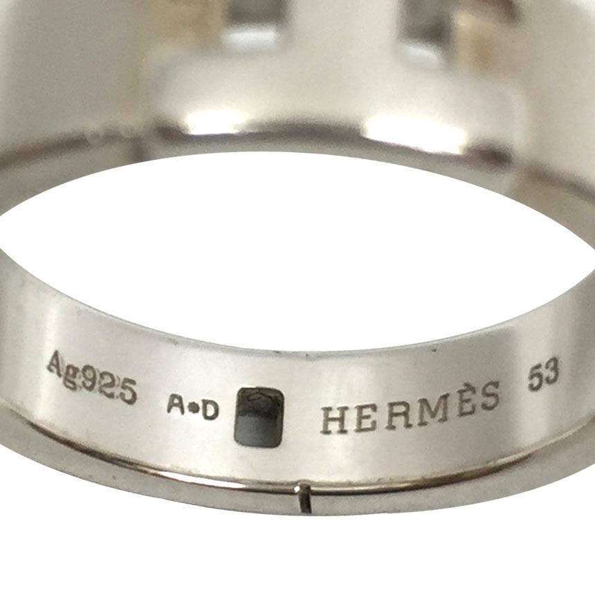 HERMES エルメス リング ヘラクレス ♯53 13号 AG925 シルバー Hロゴ Hモチーフ ヴィンテージ アンティーク aq8475｜aquankyoya｜03