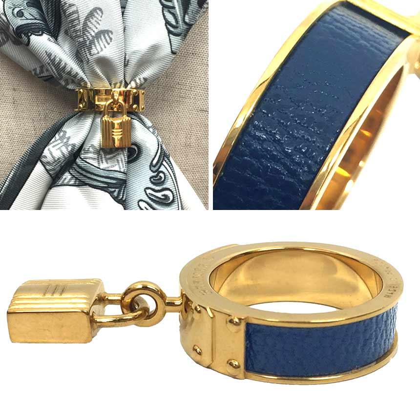 HERMES エルメス ケリーカデナ スカーフリング ネイビー HERMES エルメス ケリーカデナ スカーフリング ネイビー