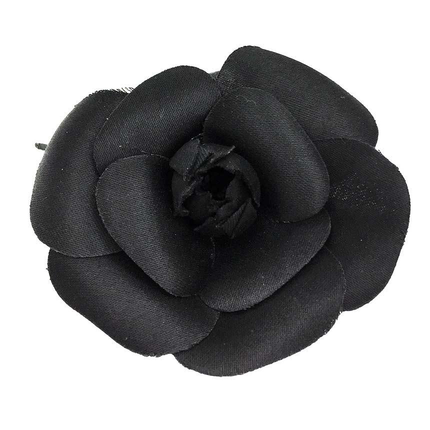 シャネル CHANEL カメリア コサージュ ブローチ 花 ブラック 黒 aq8585 