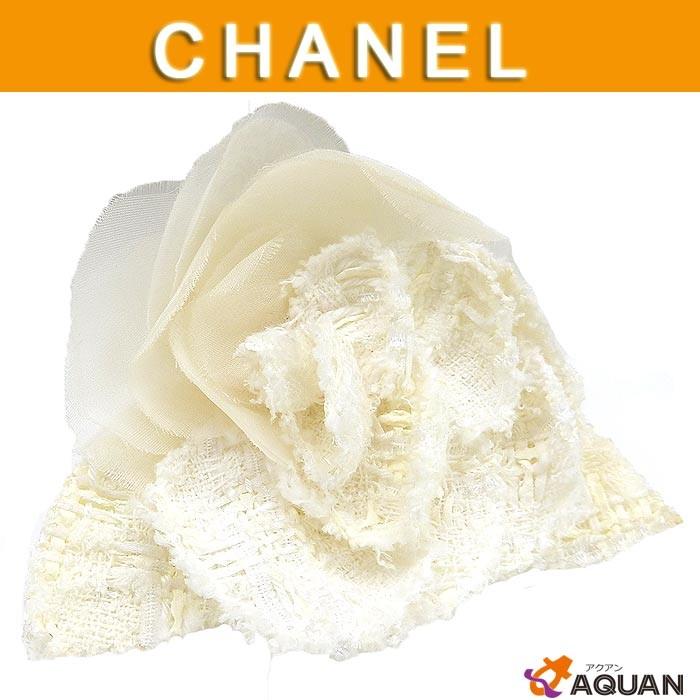 シャネル CHANEL カメリア ブローチ コサージュ 花 ツィード×シルク ホワイト :aq878:ブランド&着物館アクアン京や - 通販 - Yahoo!ショッピング