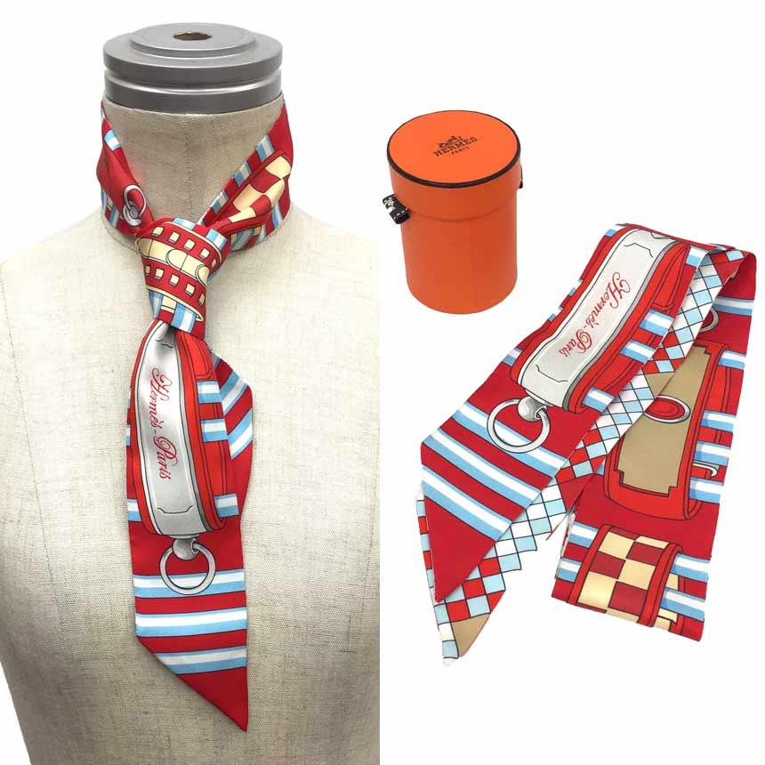 HERMES セール エルメス ツイリー タイスカーフ Colliers de Chiens 