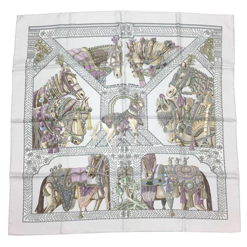 レア物 美品 HERMES エルメス スカーフ カレ90 LA DANSE DU CHEVAL 