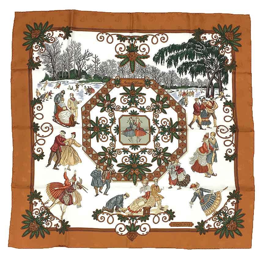 HERMES レア物 エルメス スカーフ カレ90 Joies d 