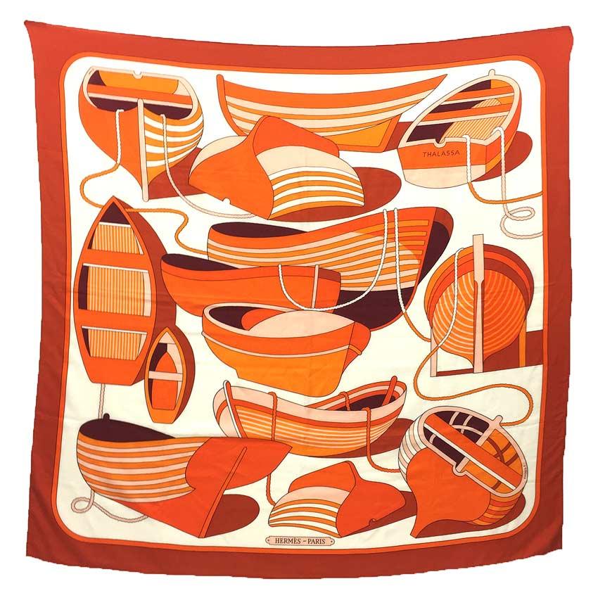 HERMES セール 希少 エルメス カレジェアン カレ140 THALASSA HERMES セール 希少 エルメス カレジェアン カレ140 THALASSA