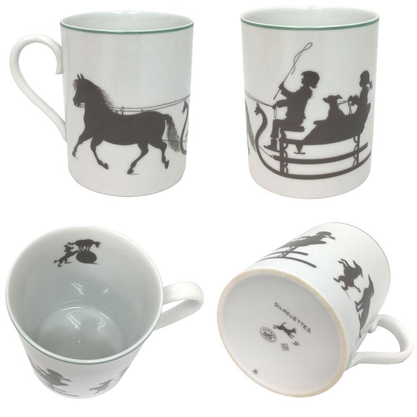 HERMES エルメス シルエット SILHOUETTES マグカップ 単品 食器 HERMES エルメス シルエット SILHOUETTES マグカップ 単品 食器