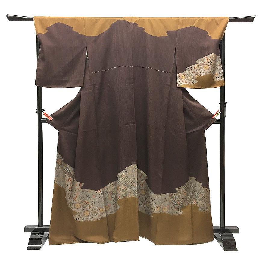 セール 京やB042 正絹 訪問着 付下げ 附下 斎藤三才 裄70cm 裄長め 