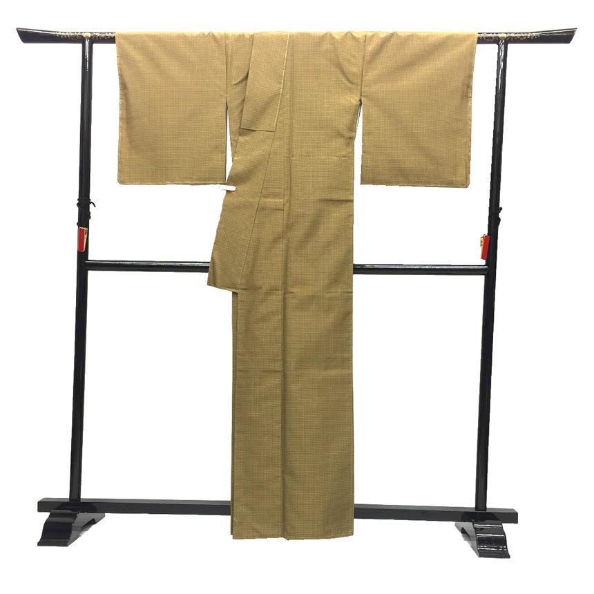 京やG049 本場黄八丈 通商産業大臣指定 伝統工芸品 平織 手織り 草木染 