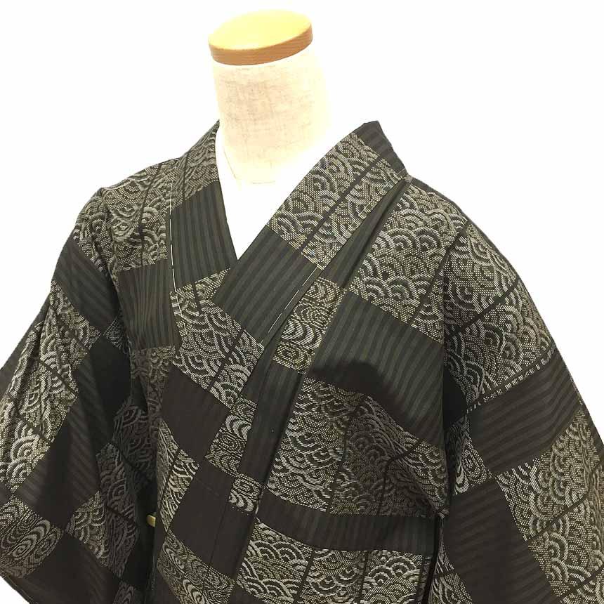 京やG080 正絹 大正創業【仙太郎】特選本場大島紬 伝統工芸品 奄美会 
