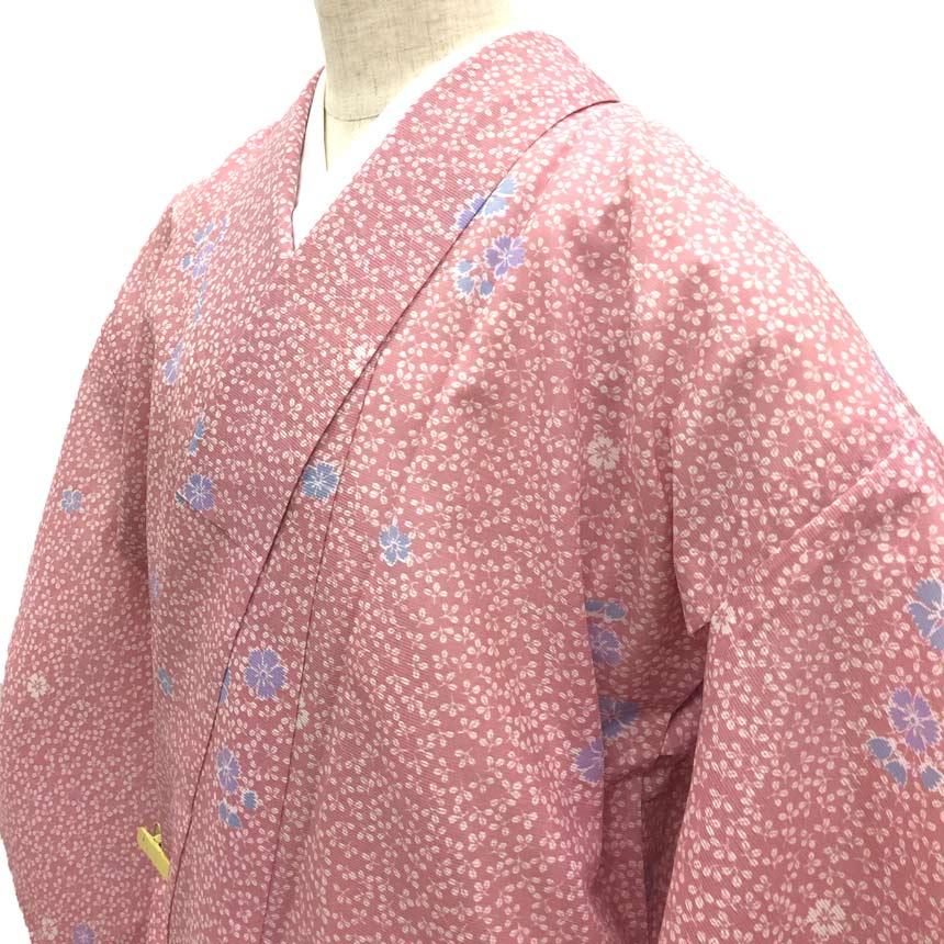 付下/ 絽/茶 /美品/仕立上がり/適応身長150～157㎝/5908 夏物 色無地 着物 リサイクル 正絹 変わり絽 単衣 濃紫 セミフォーマル