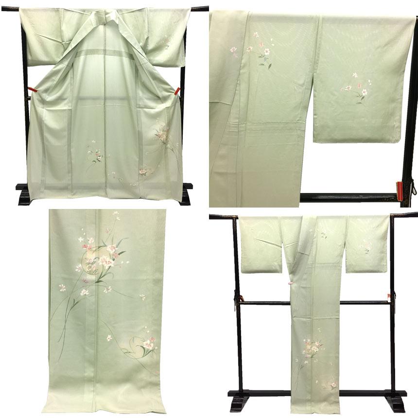 京やI545 特選『夏の絽』 正絹 五泉の絹 夏の絽訪問着 絽 高級絽 五本絽 絽のきもの 訪問着 付下げ 夏の着物 夏の正装用着物 秋桜 萩 菖蒲_1