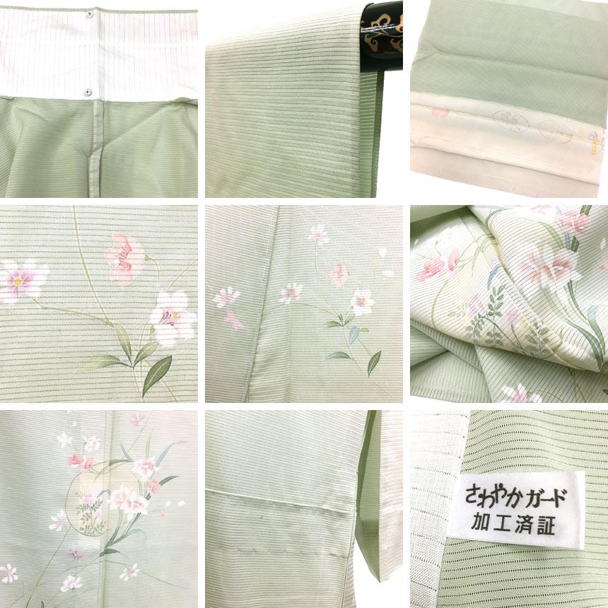 京やI545 特選『夏の絽』 正絹 五泉の絹 夏の絽訪問着 絽 高級絽 五本絽 絽のきもの 訪問着 付下げ 夏の着物 夏の正装用着物 秋桜 萩 菖蒲_2