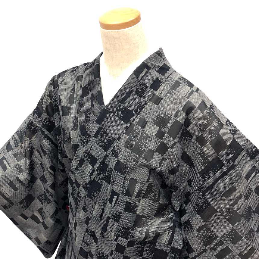 京やI575 正絹 夏着物 夏大島 夏の大島紬 紗 夏紬 紗紬 本場大島紬