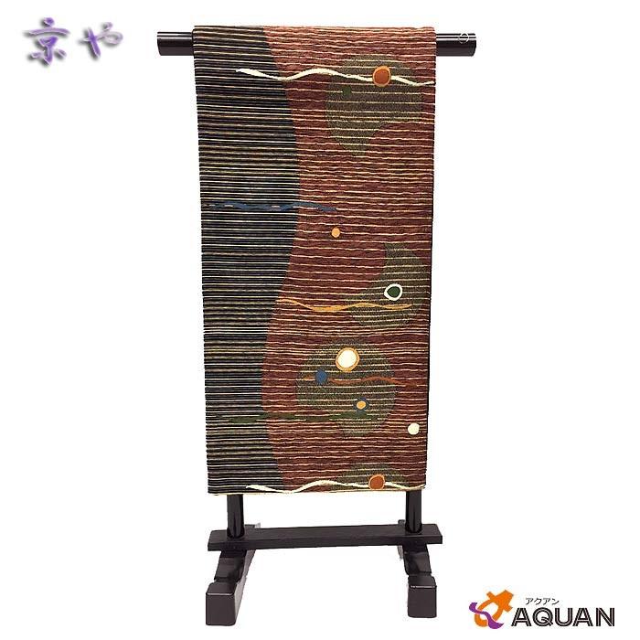 セール 京やJ110 正絹 京都西陣織袋帯 証紙2412 洒落袋帯 抽象文様