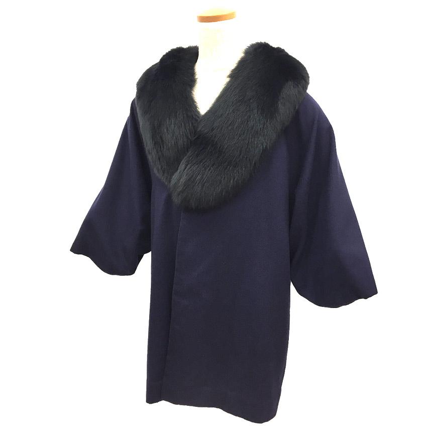 京やM376 秋冬用着物コート 道行コート 和装コート セミロング丈  