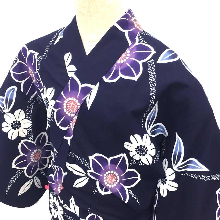 京やI561 ワンランク上の浴衣 高級浴衣 本格浴衣 綿 藍色 紺 本藍染