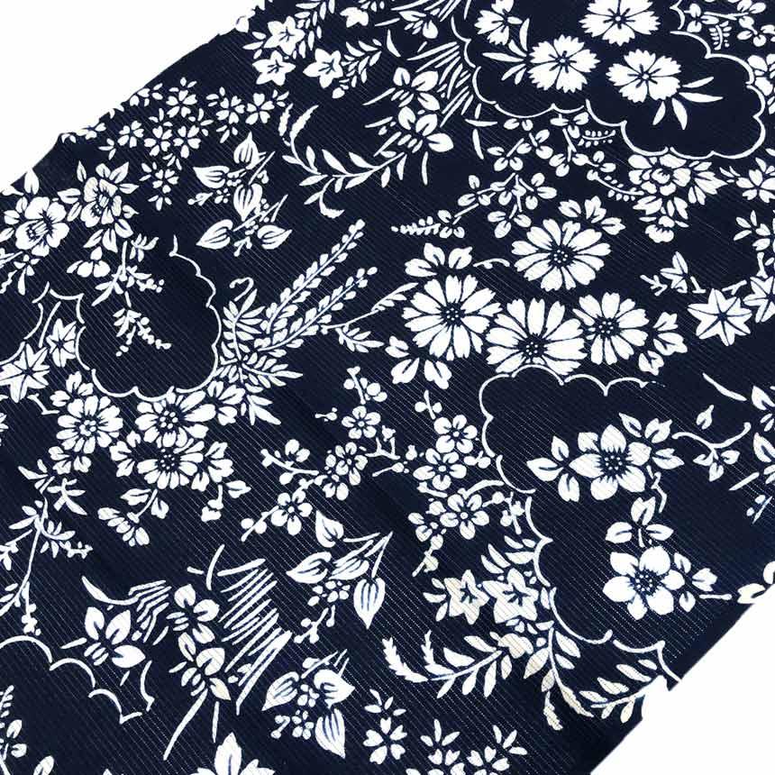 京やN157 浴衣 YUKATA 浴衣の反物 本染めゆかた 浜松織物 綿絽 着尺