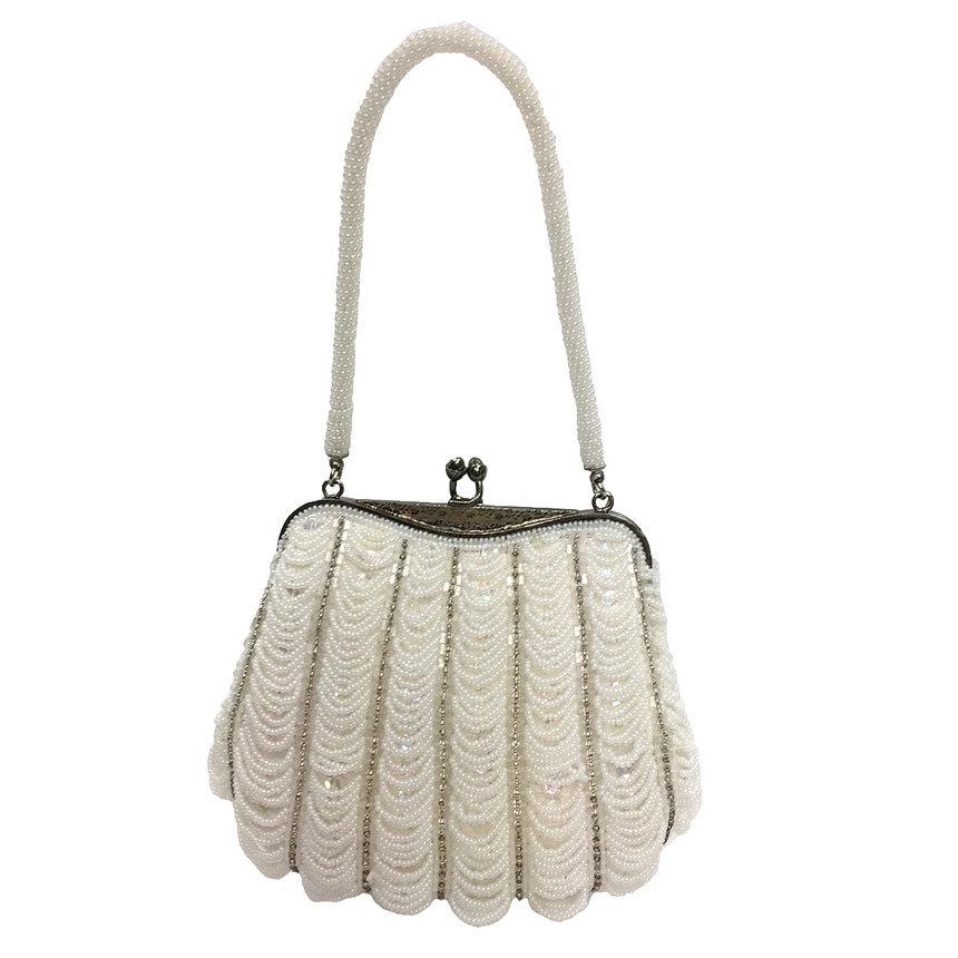 京やo164 和装洋装兼用バッグ ビーズバッグ ビーズ細工 着物バッグ アンティーク レトロ がま口開閉 フォーマルにもカジュアルにも O164 ブランド 着物館アクアン京や 通販 Yahoo ショッピング