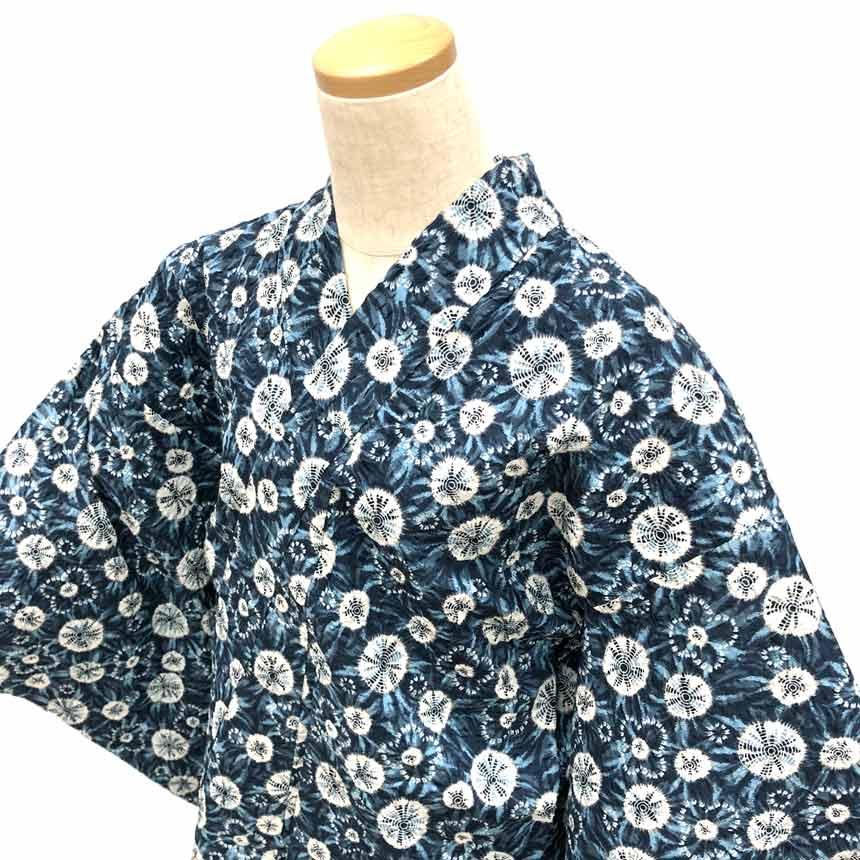 京やY004 ゆかた 浴衣 本絞り染め 高級絞りの浴衣 有松絞り 有松鳴海絞 