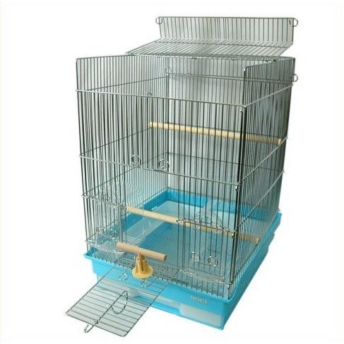 新品未使用 HOEI ステンレス製鳥かご 35手のり ブルー