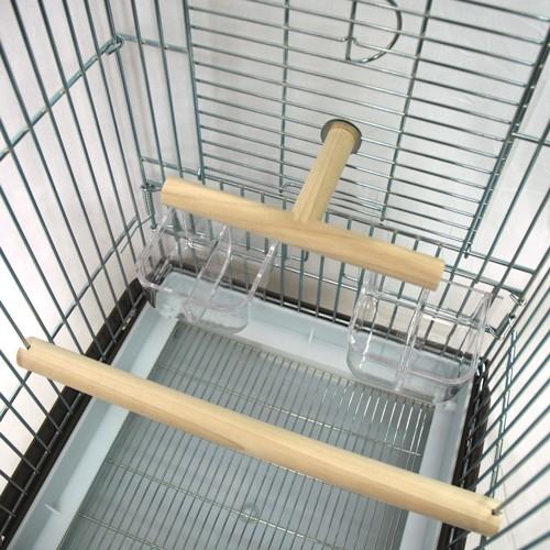 HOEI 鳥かご ケージ 35オウム 底カラー ブラウン : アクアペット