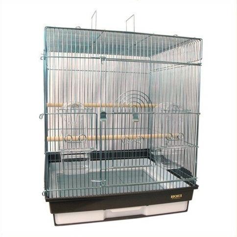 鳥かご ケージ HOEI 465インコ 底カラー ブラウン 得々 - 鳥用品