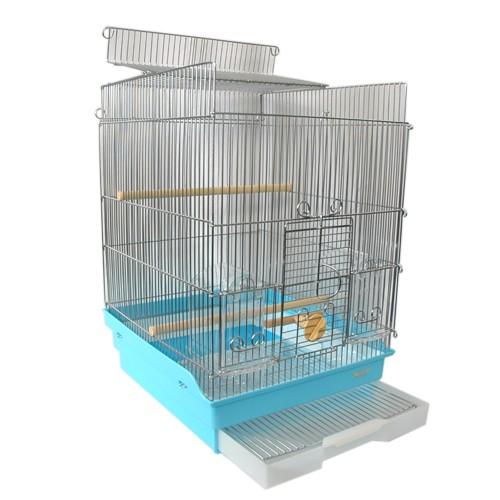 HOEI 鳥かご ケージ HOEI 35手のりG 底カラー ブルー 送料無料
