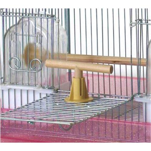 HOEI とまり木 止り木ホールダー T字セット 鳥止まり木 : アクア