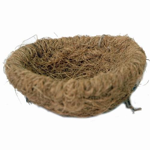 ツボ巣 文鳥 カナリヤ サラス/ 小鳥のハウス ココナッツ皿巣 : アクア