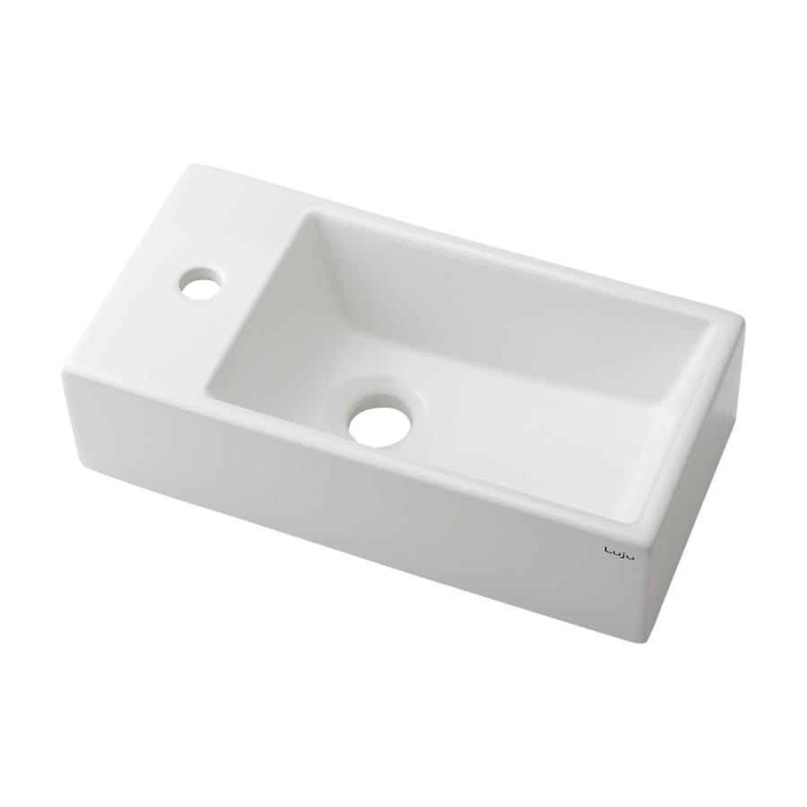 264-001LW-W　カクダイ　壁掛手洗器（左・ホワイト）　Luju（リュウジュ）