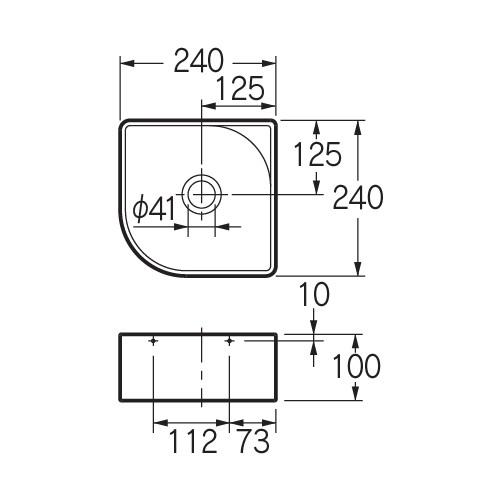 カクダイ（KAKUDAI） 493-226-W コーナー手洗器（ホワイト） MINO 