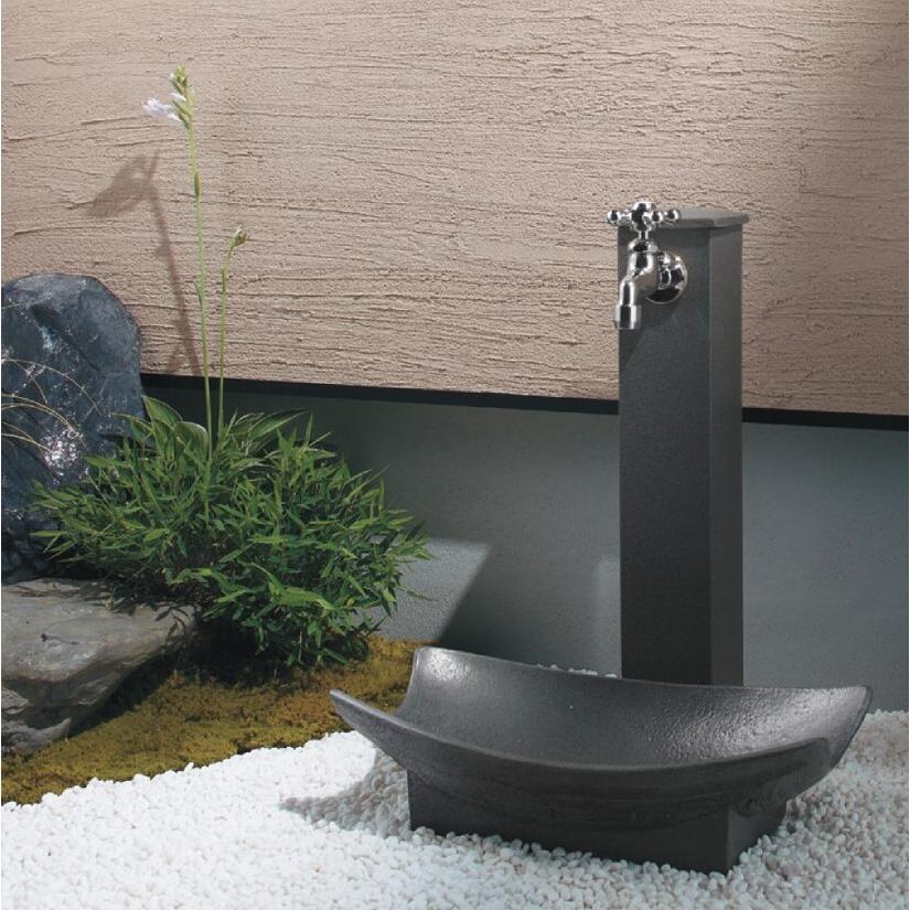 カクダイ（KAKUDAI） 624-935 ガーデンパン 舟型手水鉢（陶器
