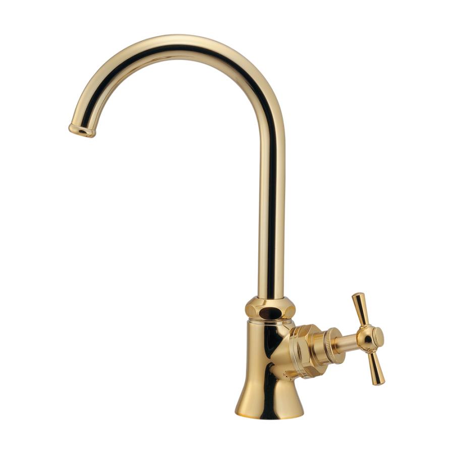 カクダイ（KAKUDAI） 700-781-AG 立形スワン水栓（アンティーク