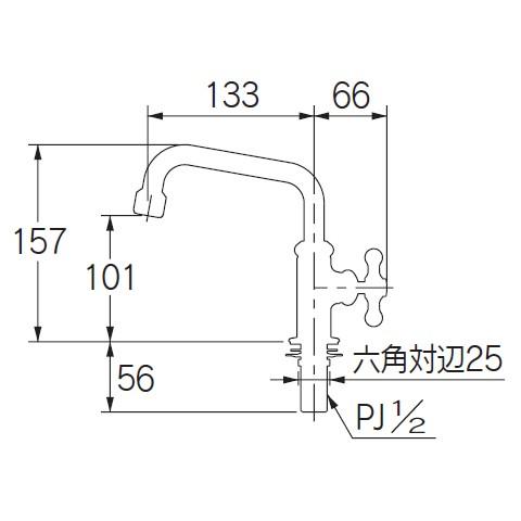 カクダイ（KAKUDAI） 718-131-CH 泡沫立形自在水栓 : アクアshop