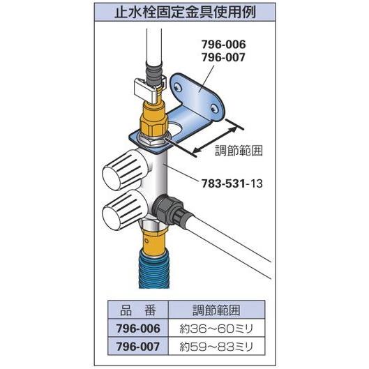 カクダイ（KAKUDAI） 796-007 止水栓固定金具 : アクアshop - 通販