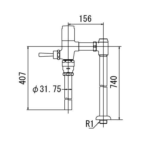 INAX - CF-6115UTA LIXIL 低圧用閃光電球弁膜 洗いもの水量6-8L便腕っ扱き 節水形（注4週）