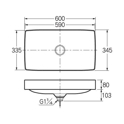 カクダイ（KAKUDAI） DU-2355600000 半埋洗面ボウル DURAVIT（デュ