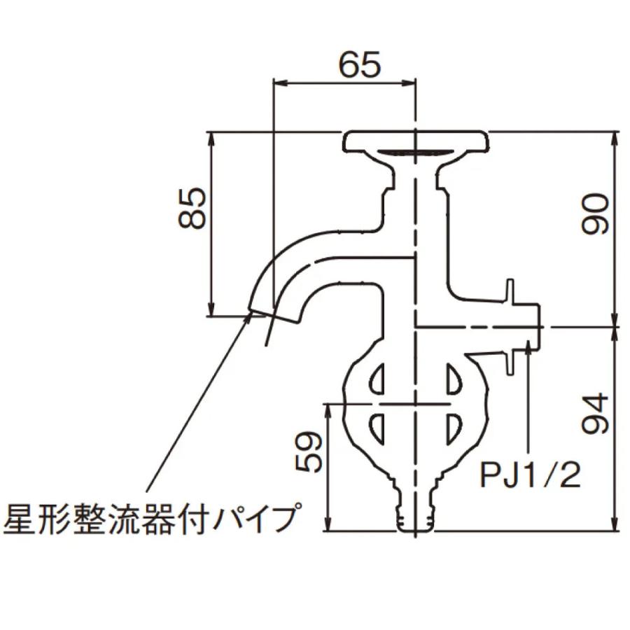 G18V2　水生活製作所　二口横水栓ウォーターワークス（メッキ）_1