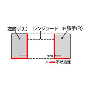 GKF-A-110F　GKW-A-110F　LIXIL　サンウエーブ　木製キャビネット　GKシリーズ　不燃仕様 ウォールキャビネット（高さ50cm）間口110cm｜aquashop07｜04