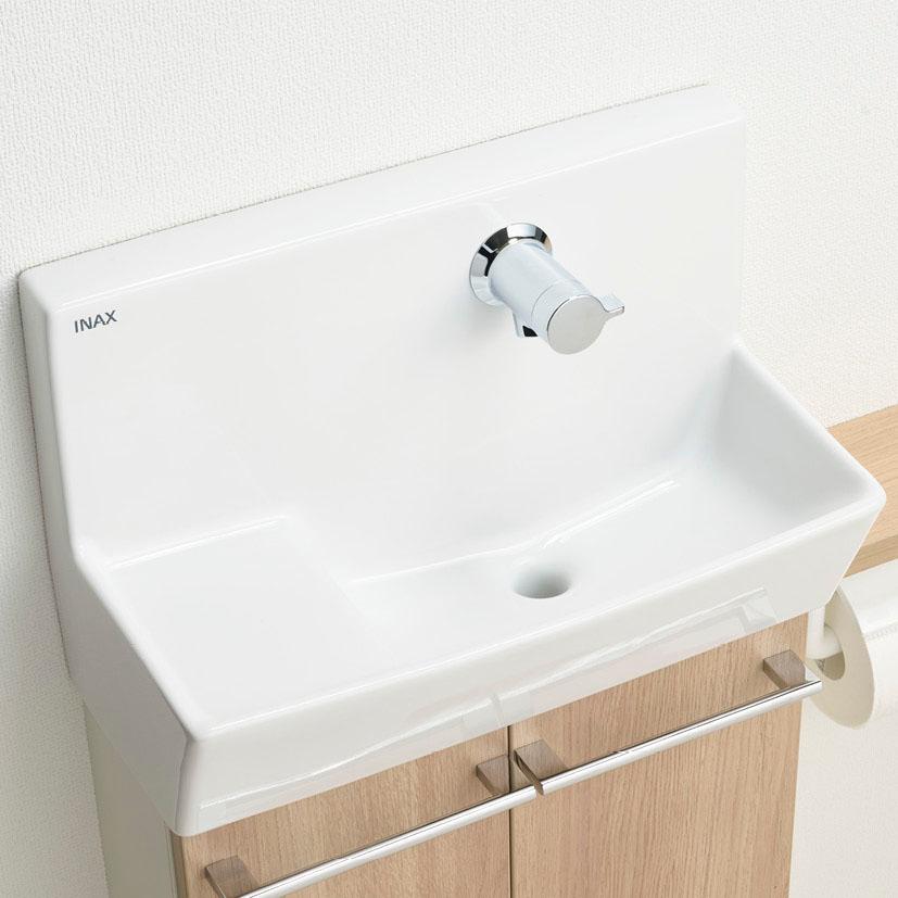 YL-DA83SCHUE LIXIL INAX トイレ手洗 コフレル ワイド(壁付) キャビネットタイプ 410サイズ ハンドル水栓の画像