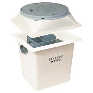 GT-X80PT2　前澤化成工業　FRP製グリーストラップ　パイプ流入埋設型（容量80L）　マンホール蓋付