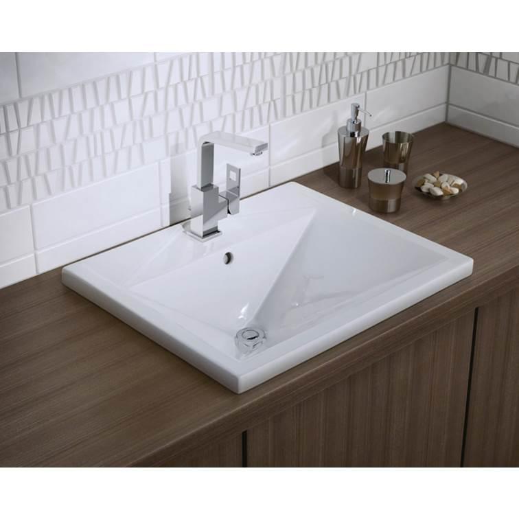 JPK05002　グローエ GROHE　スクエア型オーバーカウンター洗面器　ホワイト 陶器製