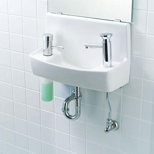 LIXIL INAX お気にいる 壁付手洗器 （訳ありセール格安） プッシュ式セルフストップ水栓 水石けん入れ付タイプ L-A74P2B L-A74P2C L-A74P2A L-A74P2D