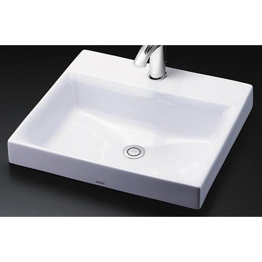 TOTO LS717C + TLG07301J TOTO カウンター式角形洗面器セット ベッセル