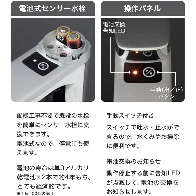ミナミ SN1-VB ミナミサワ 自動水栓 Sui Sui SINGLE（単水栓用） 立水栓 取替